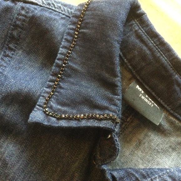 ✔️ Twinset My Twin Beautiful Long Denim Dress Size Small - Picture 6 of 12